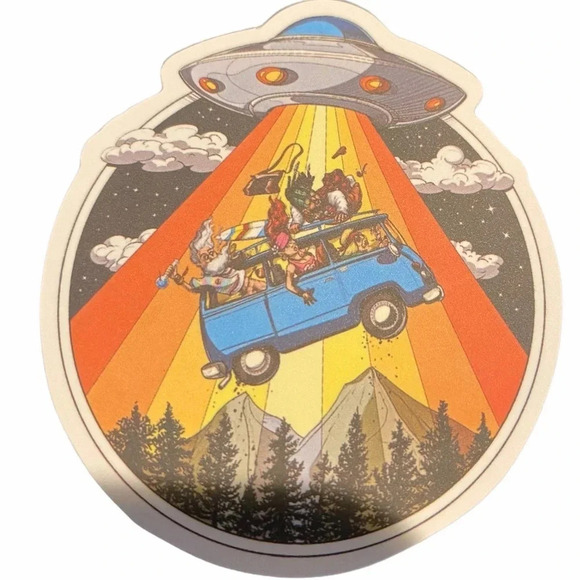 5 STICKERS CAMPING VINTAGE VAN TRAVEL TRIP - Picture 5 of 6